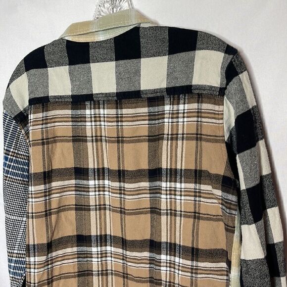 PacSun Basset Colorblock Button Up Flannel Shirt. Size Small. - Picture 6 of 8